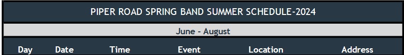 Schedule header